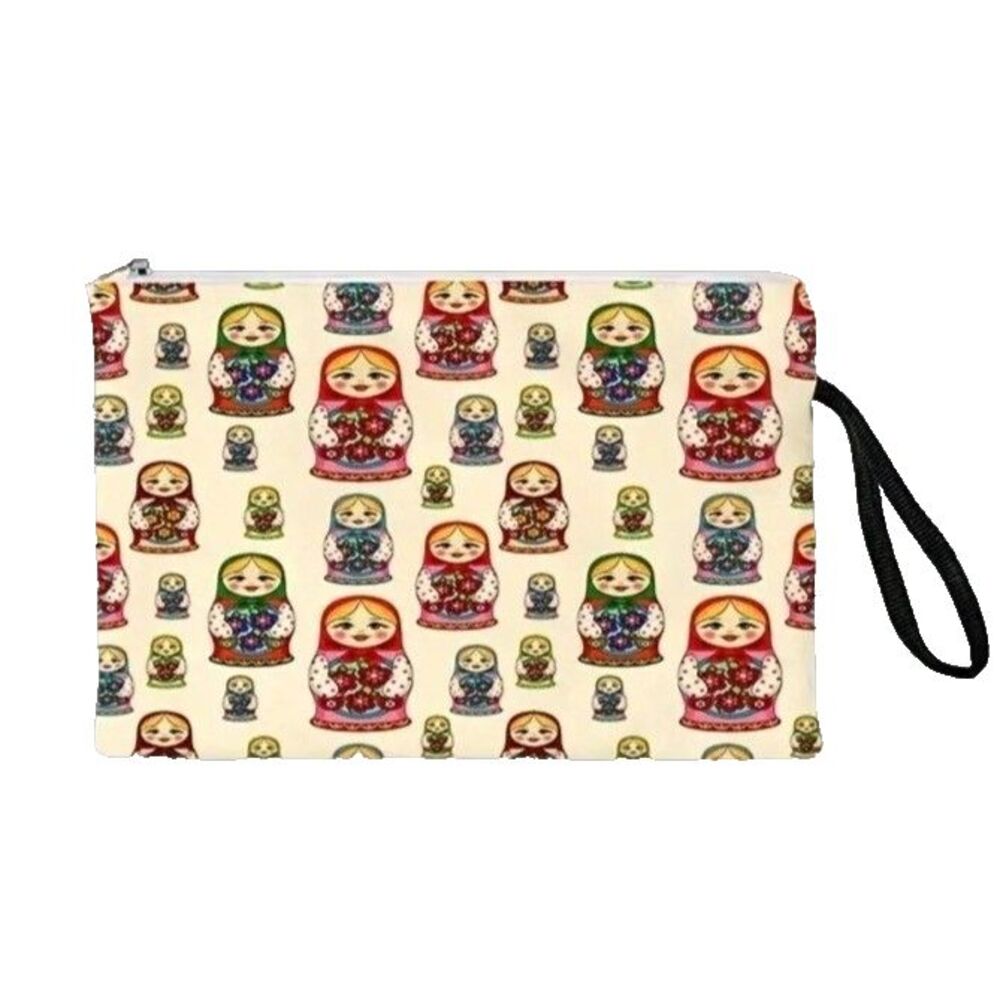 Russian Nesting Dolls Print Cosmetic Bag Multi-Functional Pencil Case Pouch Gift